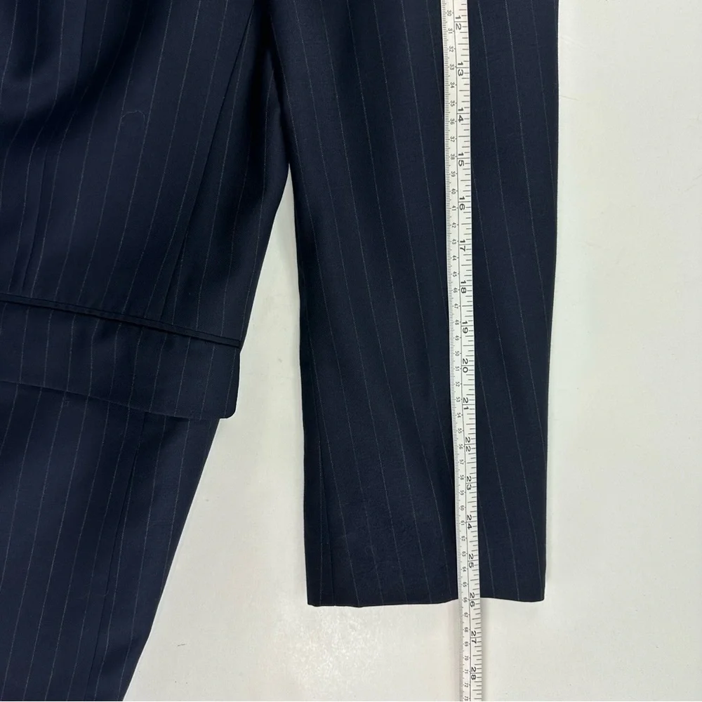 Hart Schaffer Marx Wool Men's Navy Pinstripe Blazer